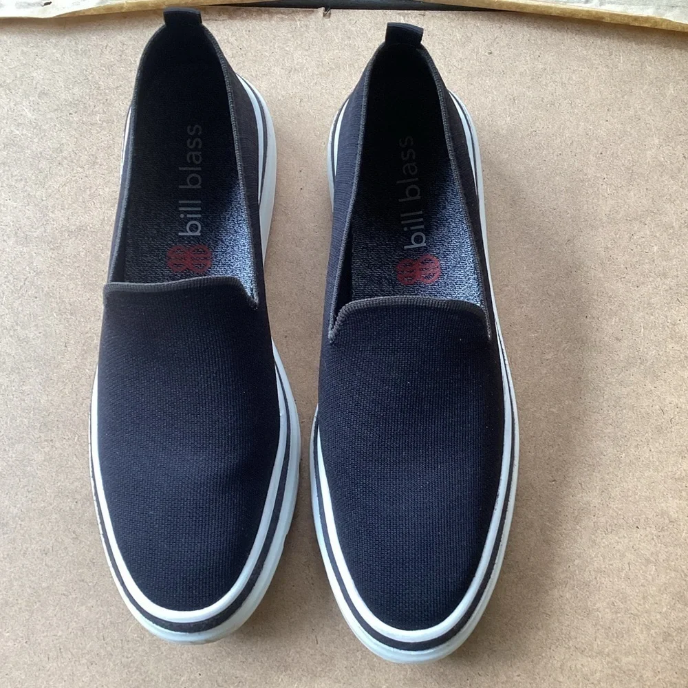 Bill Blass black knit slip on casual shoes, size 9.5 - Picture 1 of 8